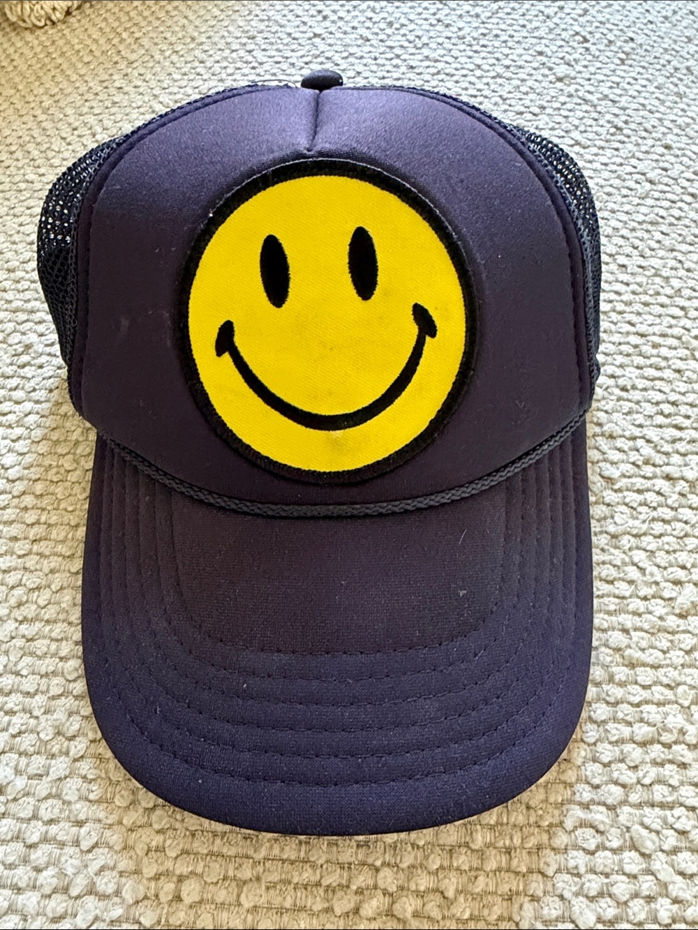 Aviator Nation Navy smile trucker hat